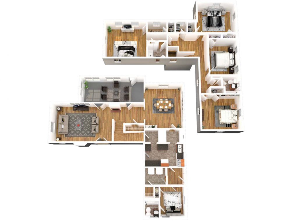 L Shaped Home